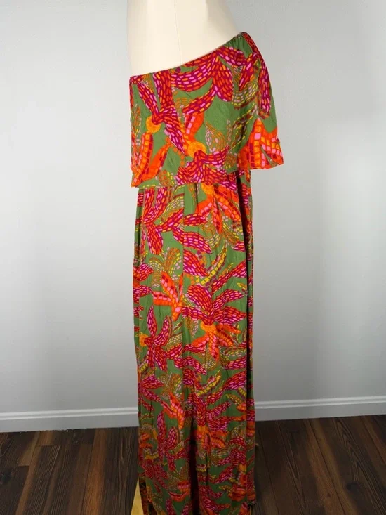 Summer Strapless Maxi Dress with Boho Print - Picture 6 of 10